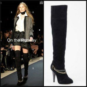 CHARLOTTE RONSON OVER THE KNEE SUEDE BOOTS
